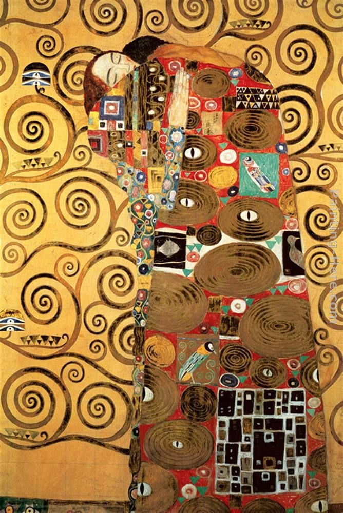 Fulfillment,Stoclet Frieze I painting - Gustav Klimt Fulfillment,Stoclet Frieze I art painting
